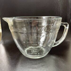 Vintage FireKing Anchor Hocking 8 Cup 2 Litre Glass Measuring Cup Bowl